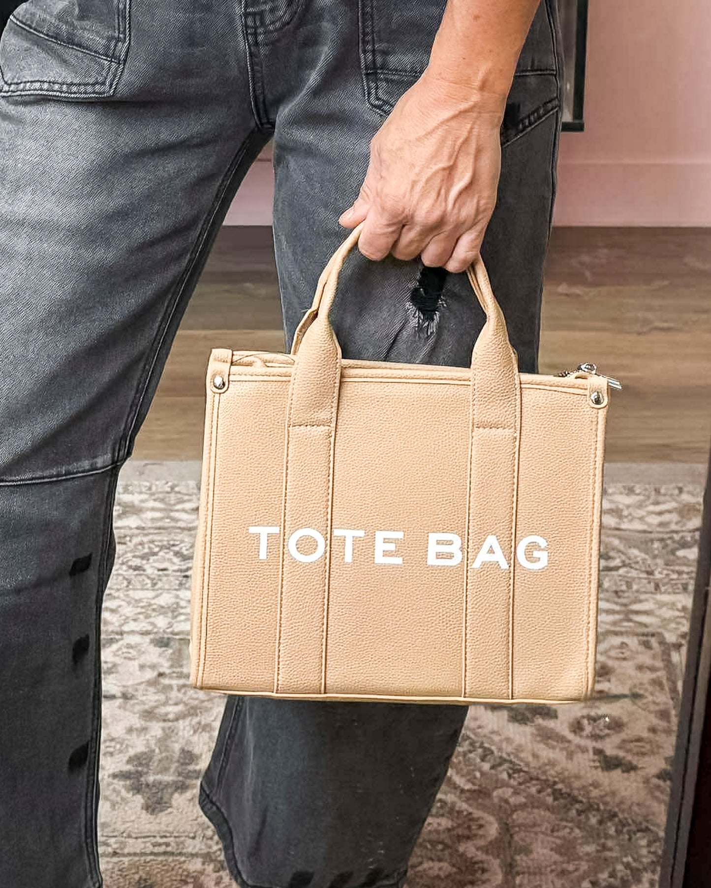 Faux Leather Small Tote Bag (4 COLORS) *LA LIVE PREORDER
