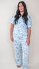 Blue Floral Pajama Set by Salty Wave (TOP & BOTTOM) | Salty Wave