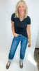 High Rise Crop Boyfriend Cuffed Denim Jeans | RISEN