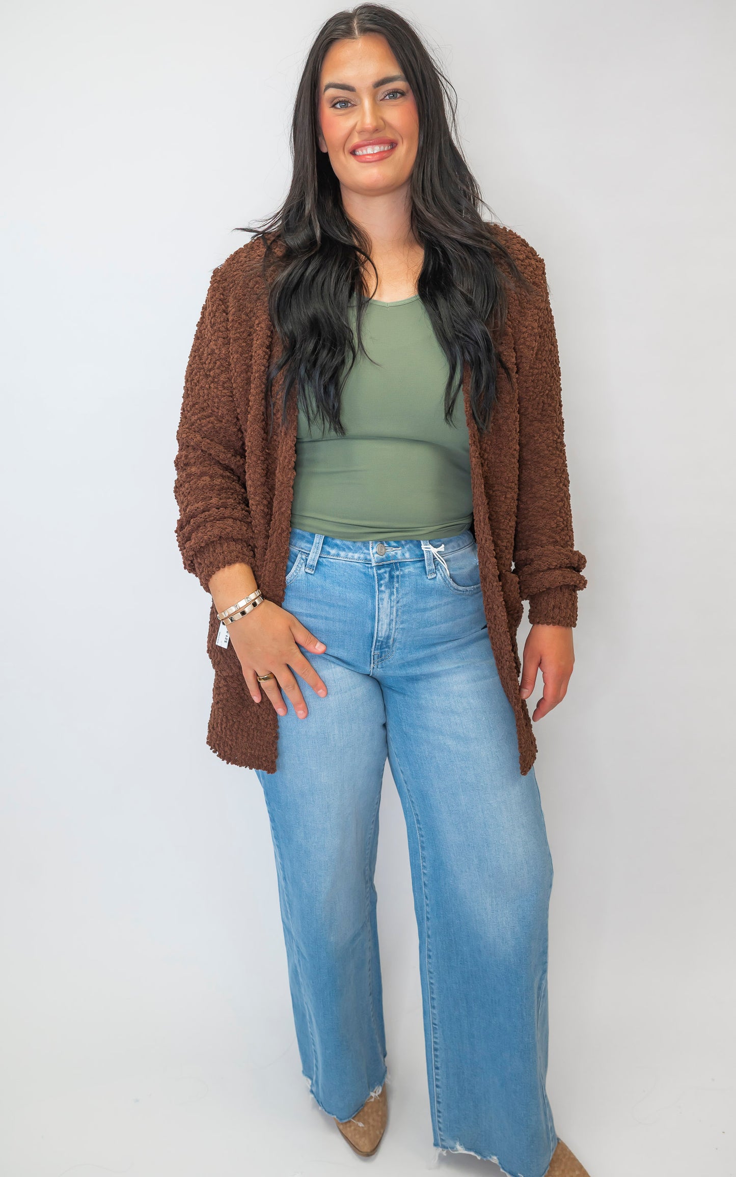 The Jennifer Popcorn Sweater Cardigan With Pockets | Zenana (8 COLORS) *DEAL*