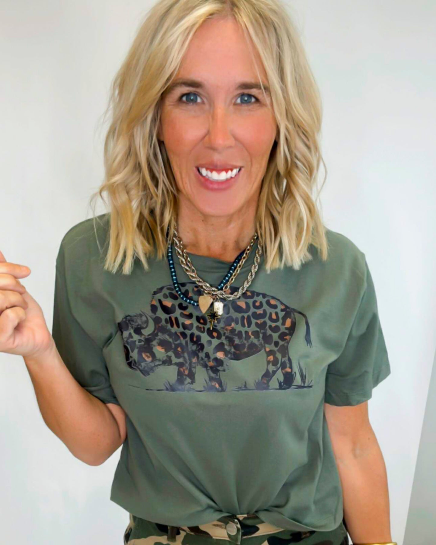 Buffalo Fine Jersey Boxy Graphic Tee