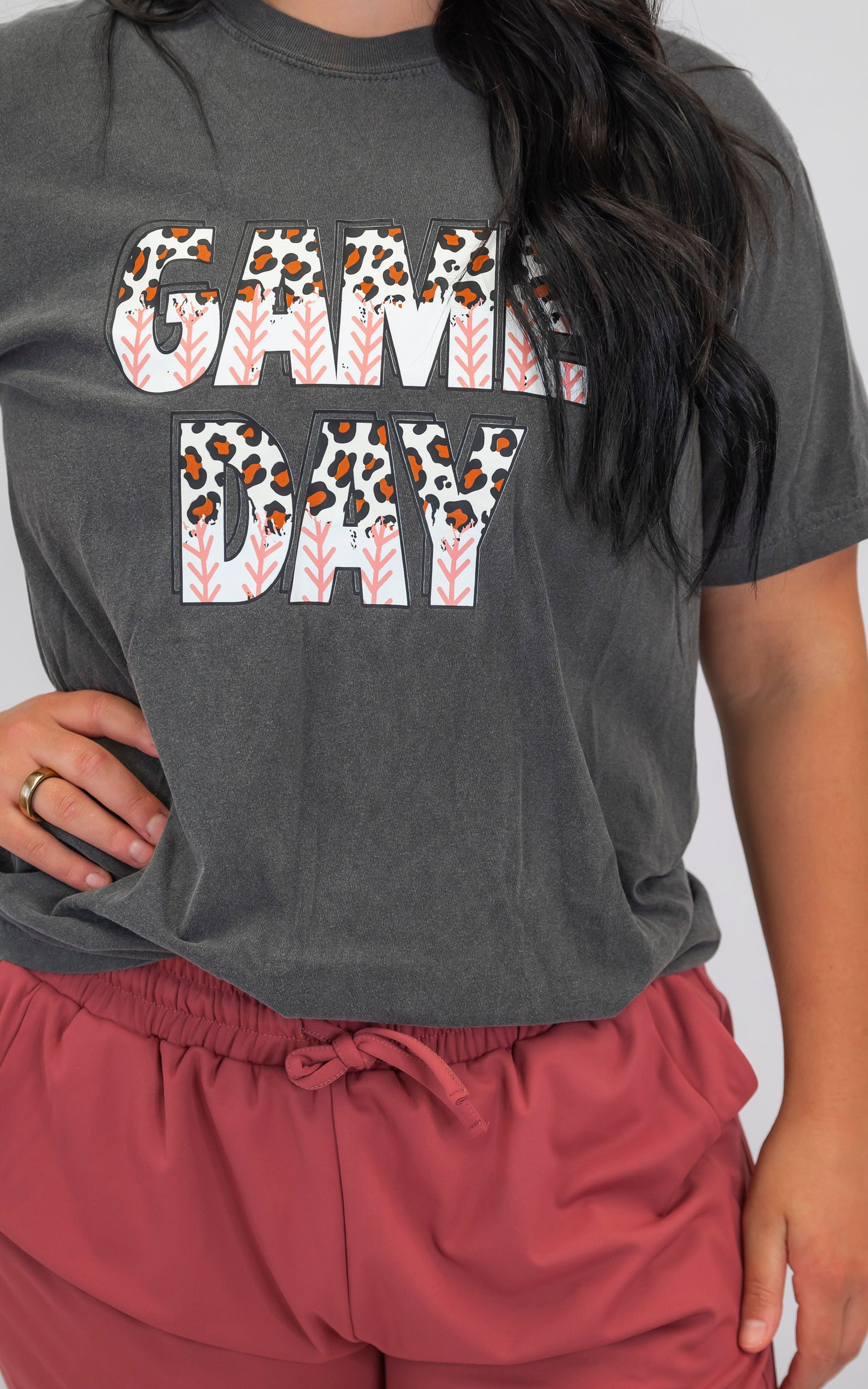 Leopard Game Day Garment Dyed Graphic T-shirt