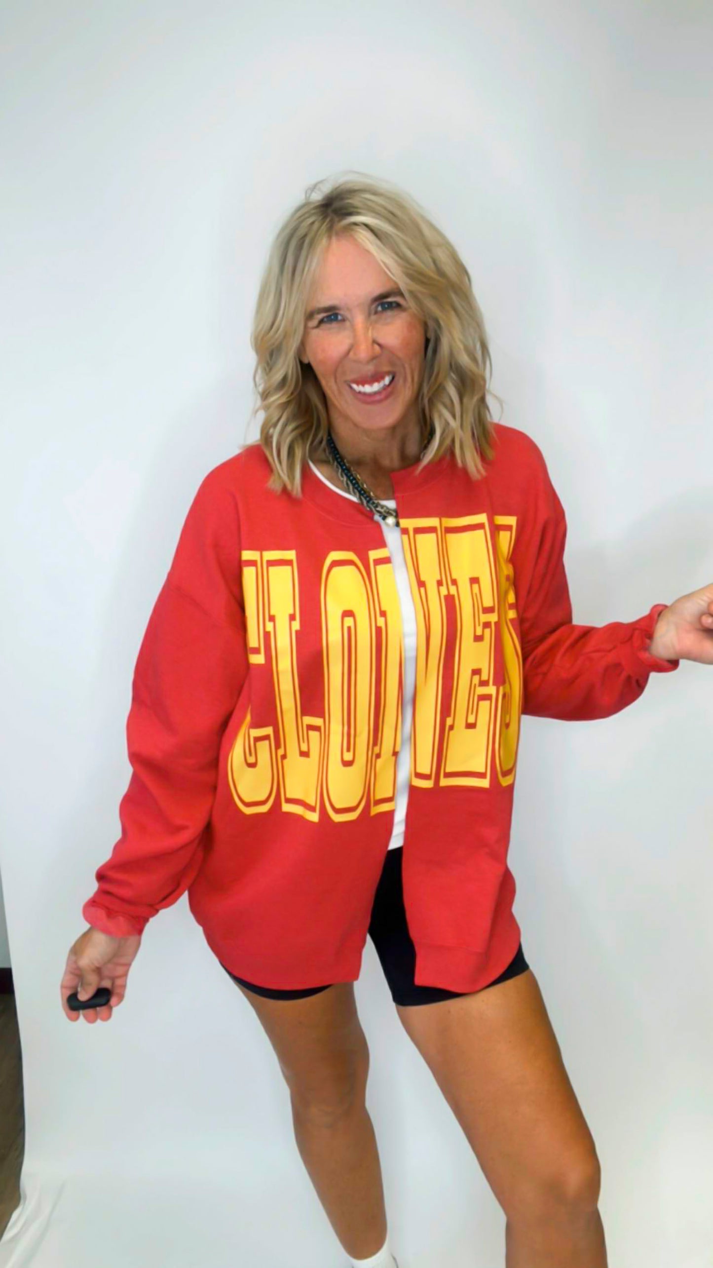 CYCLONES State Hand Cut Sweatshirt Cardigan