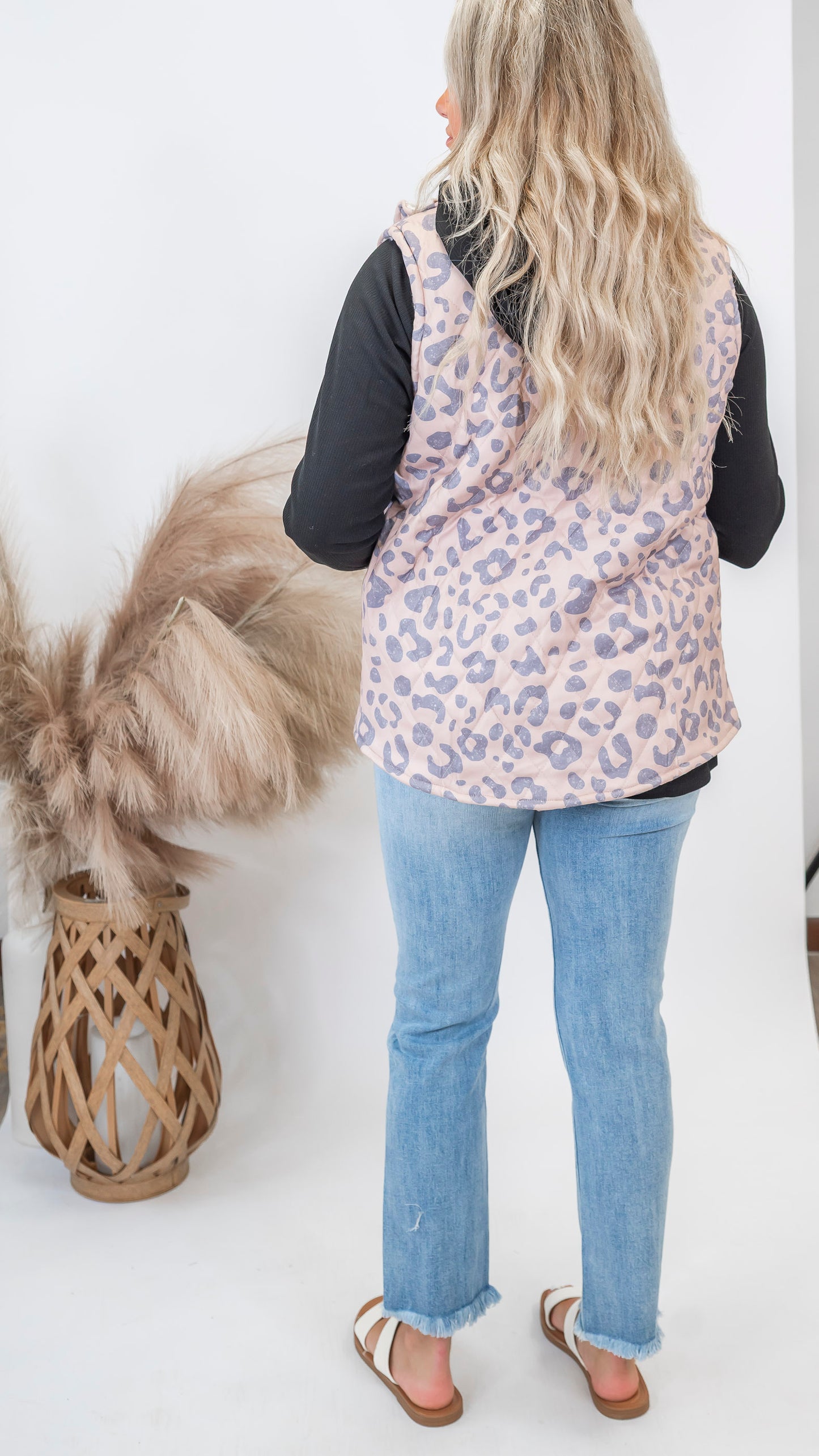 Leopard Fleece Vest | Salty Wave