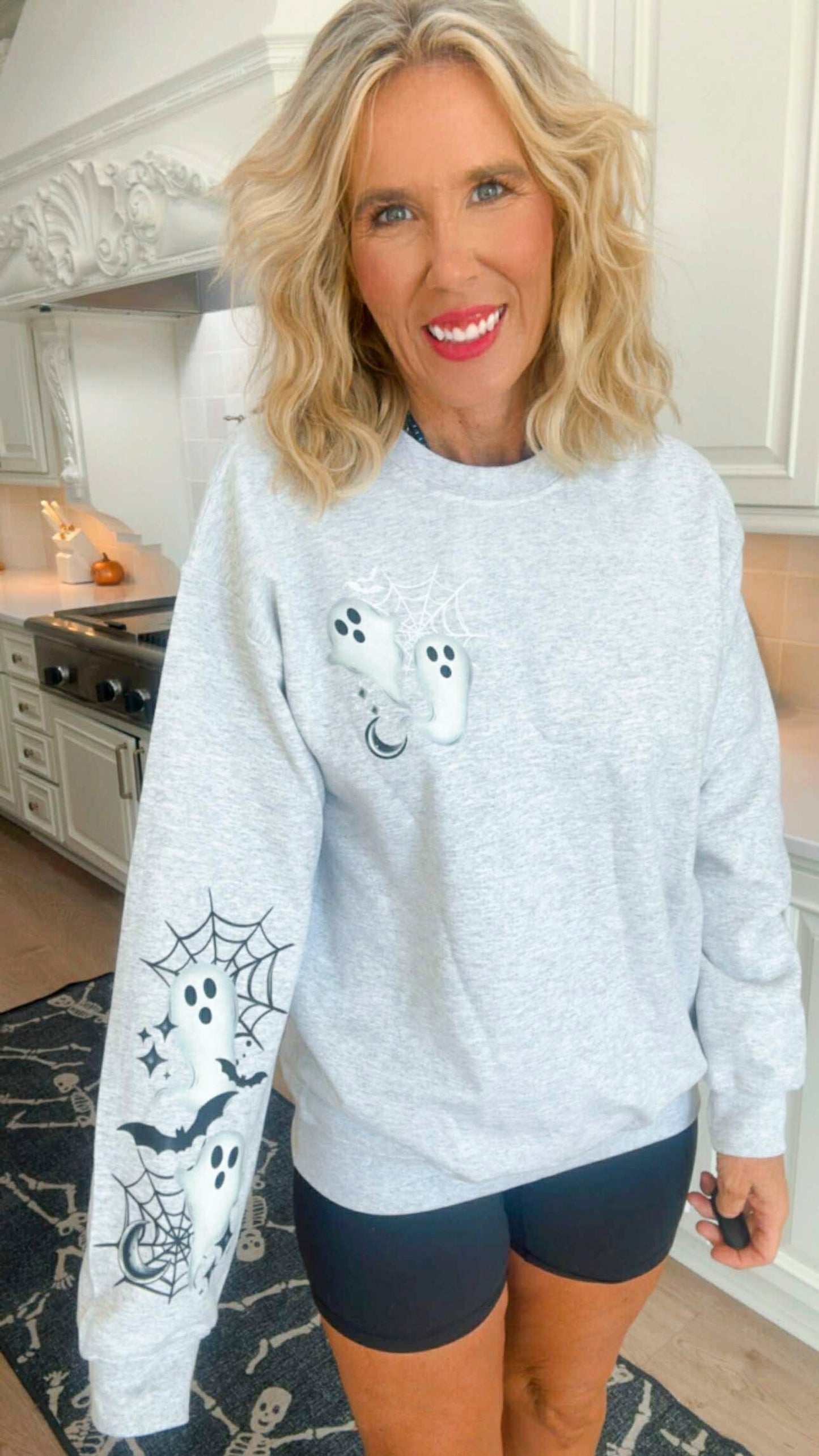 Bats and Ghosts Oh My! Graphic Sweatshirt