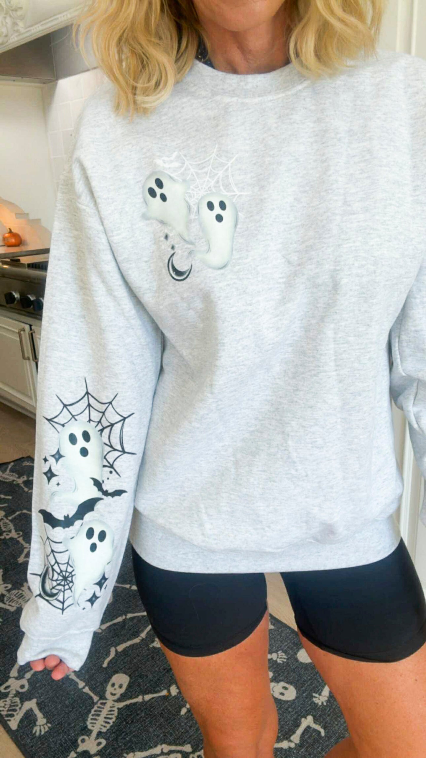 Bats and Ghosts Oh My! Graphic Sweatshirt