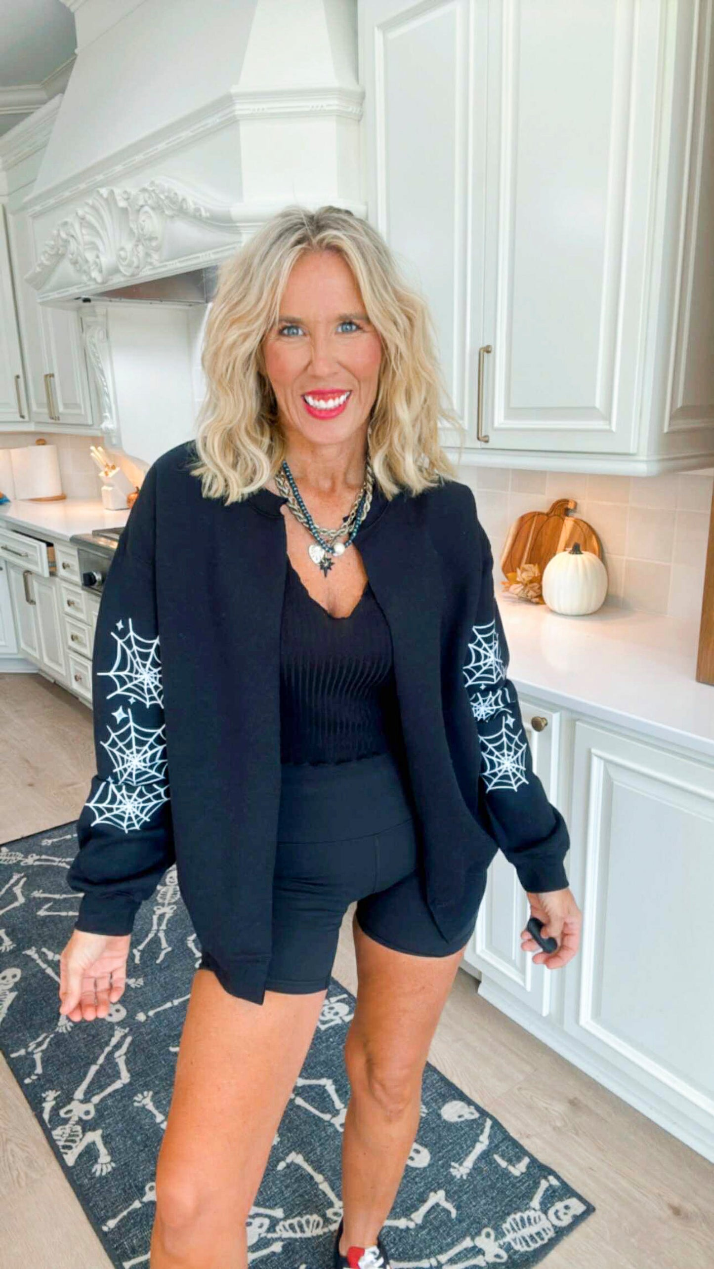 The VIRAL Halloween Hand Cut Sweatshirt Cardigan