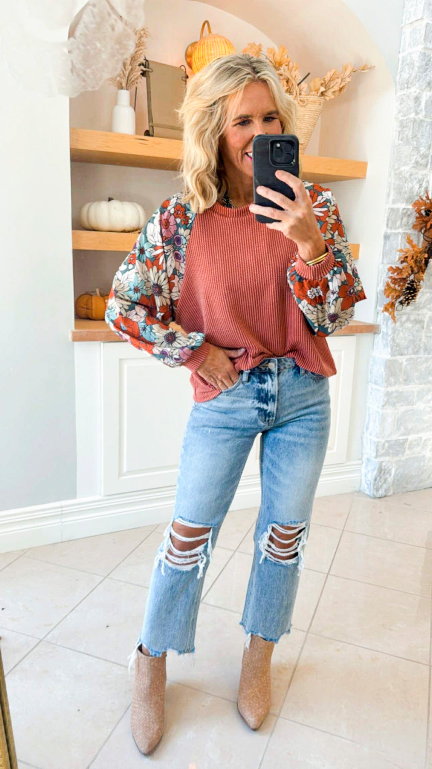 Dalia Floral Top (2 COLORS)