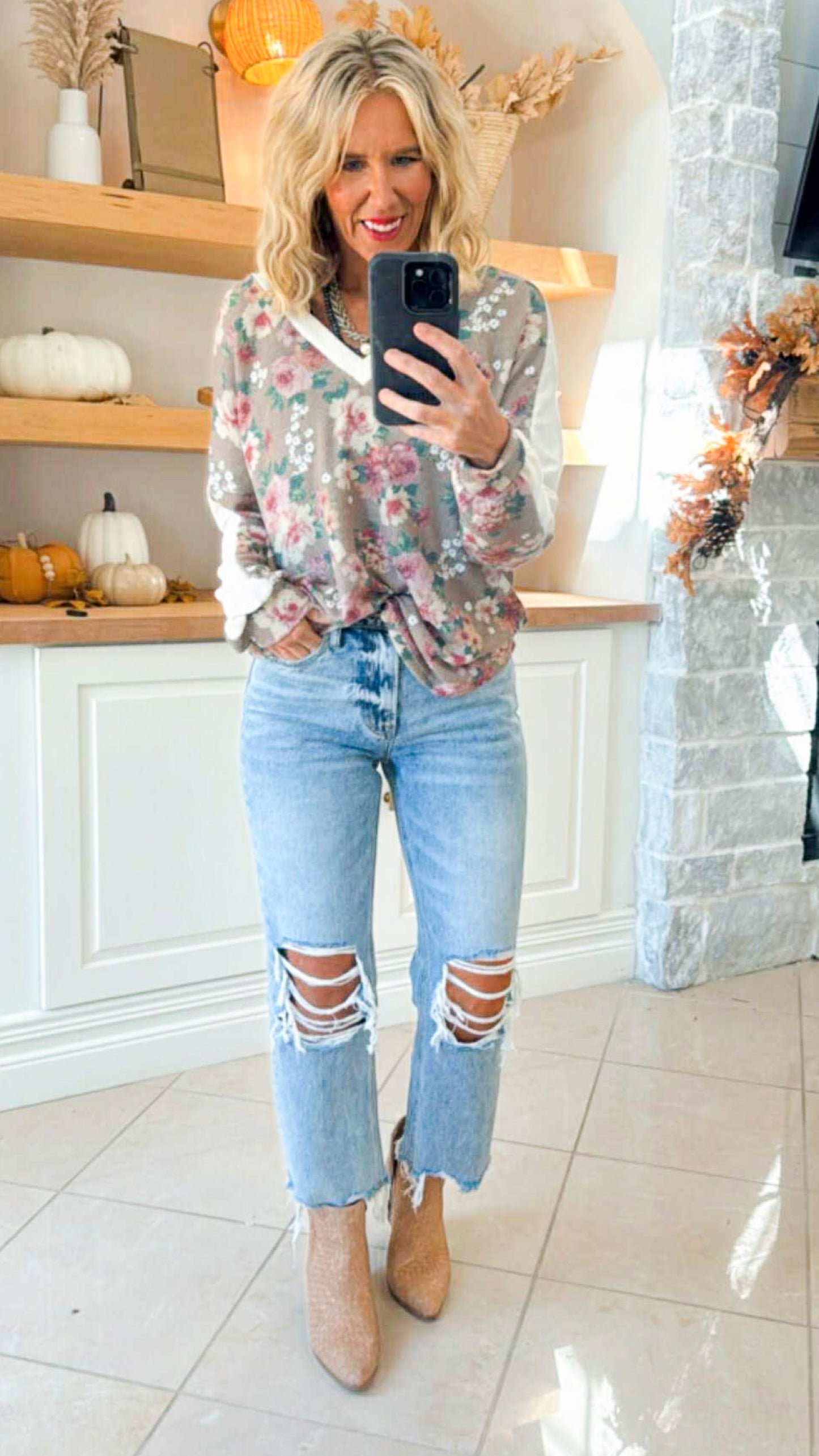 Call Me Baby Floral Sweater