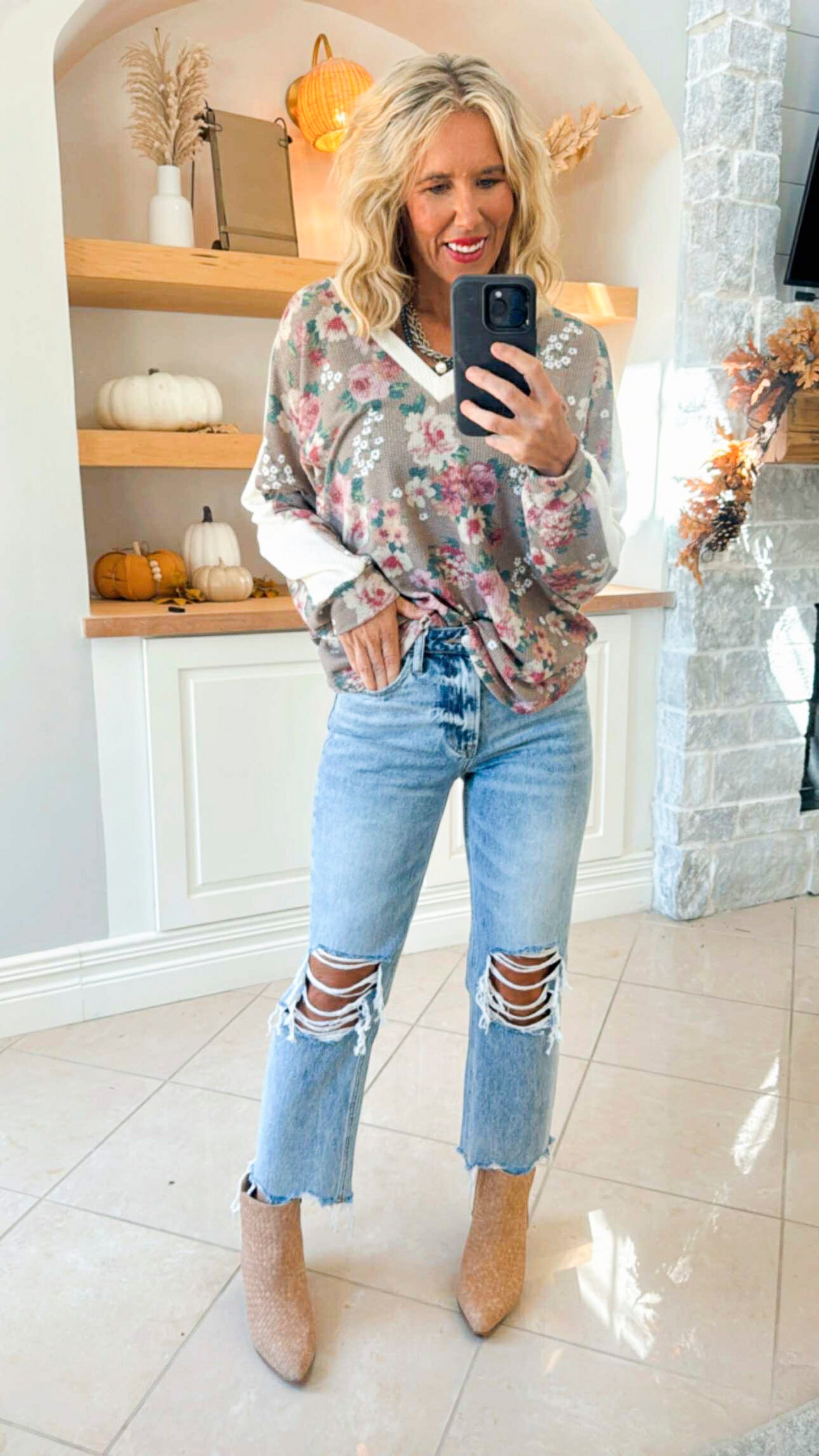 Call Me Baby Floral Sweater