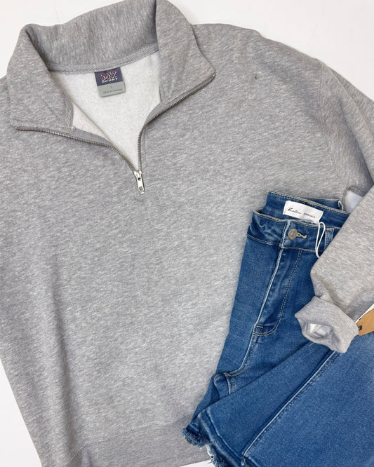 Sueded Fleece Quarter-Zip Sweatshirt | MV SPORT *FINAL SALE
