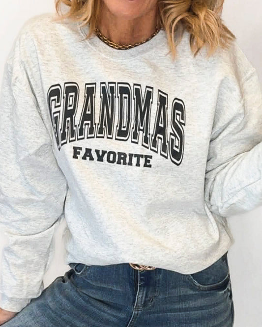 Grandma's Favorite Crewneck Graphic Sweatshirt *