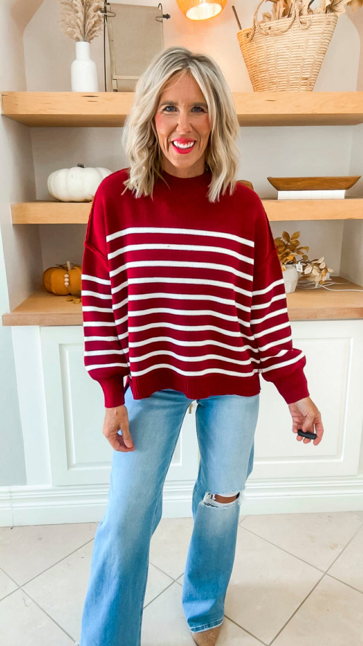 The Tessa Exposed Seam Striped Oversized Sweater | Zenana (8 COLORS) *DEAL*