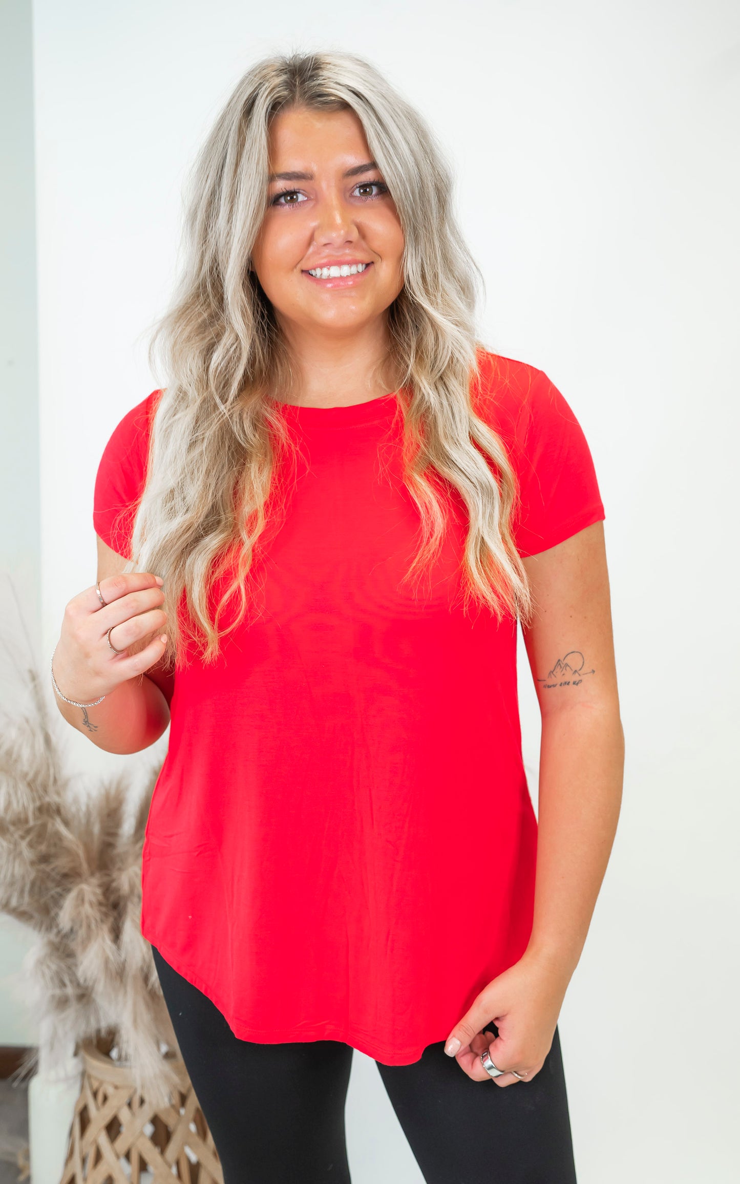 The Cora Pima Flowy Round Hem Rayon Short Sleeve Top | Zenana (7 COLORS) *DEAL*