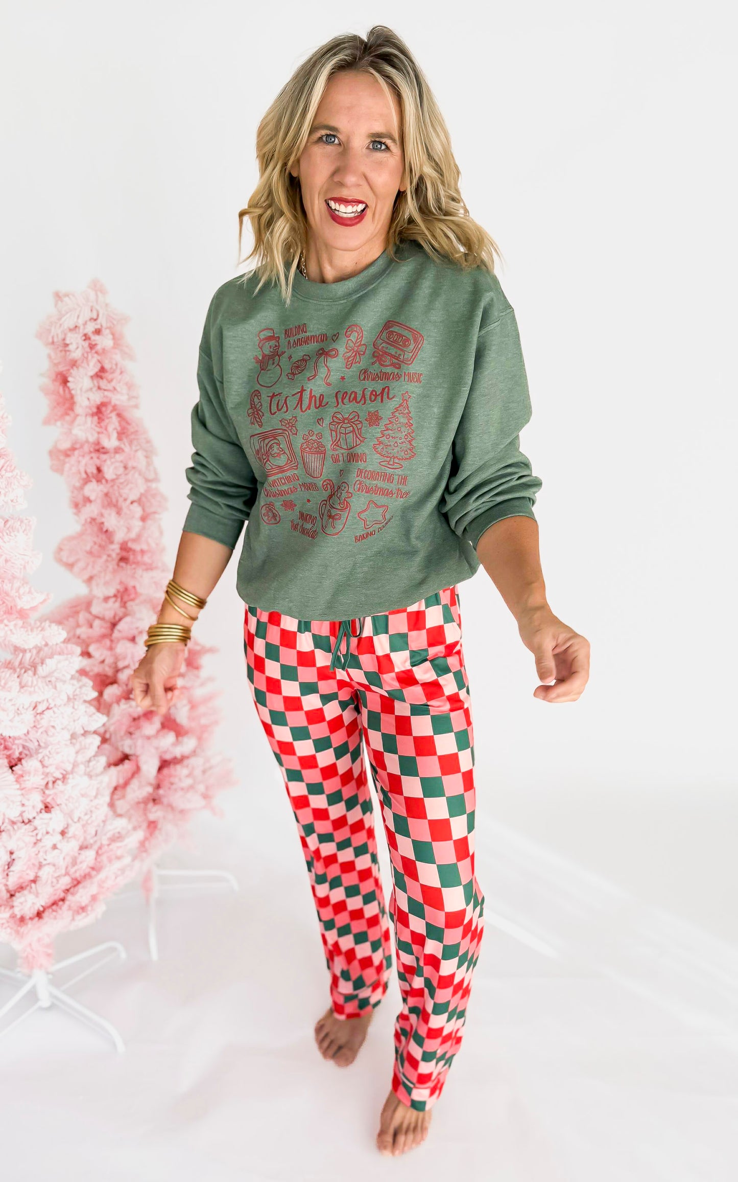 Tis the Season Crew Neck Graphic Sweatshirt