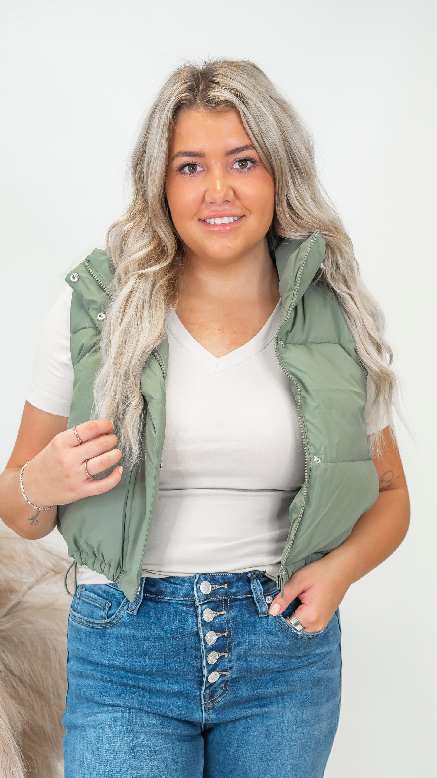 Cropped Puffer Vest (3 COLORS) *DEAL