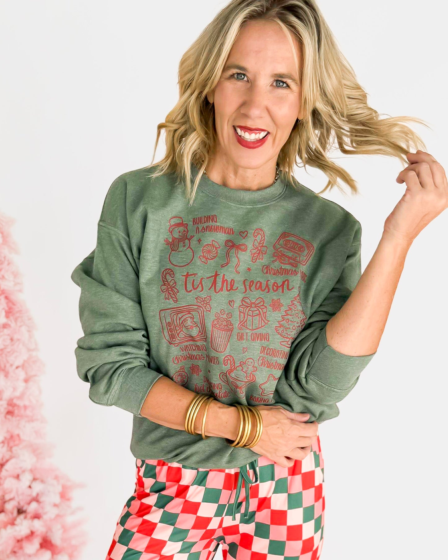Tis the Season Crew Neck Graphic Sweatshirt