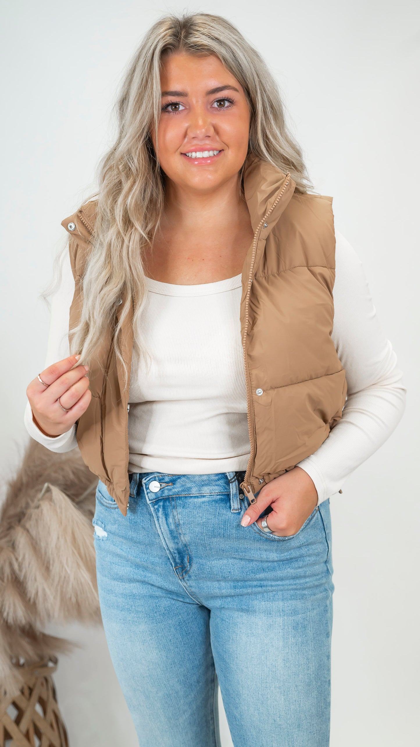 Cropped Puffer Vest (3 COLORS) *DEAL