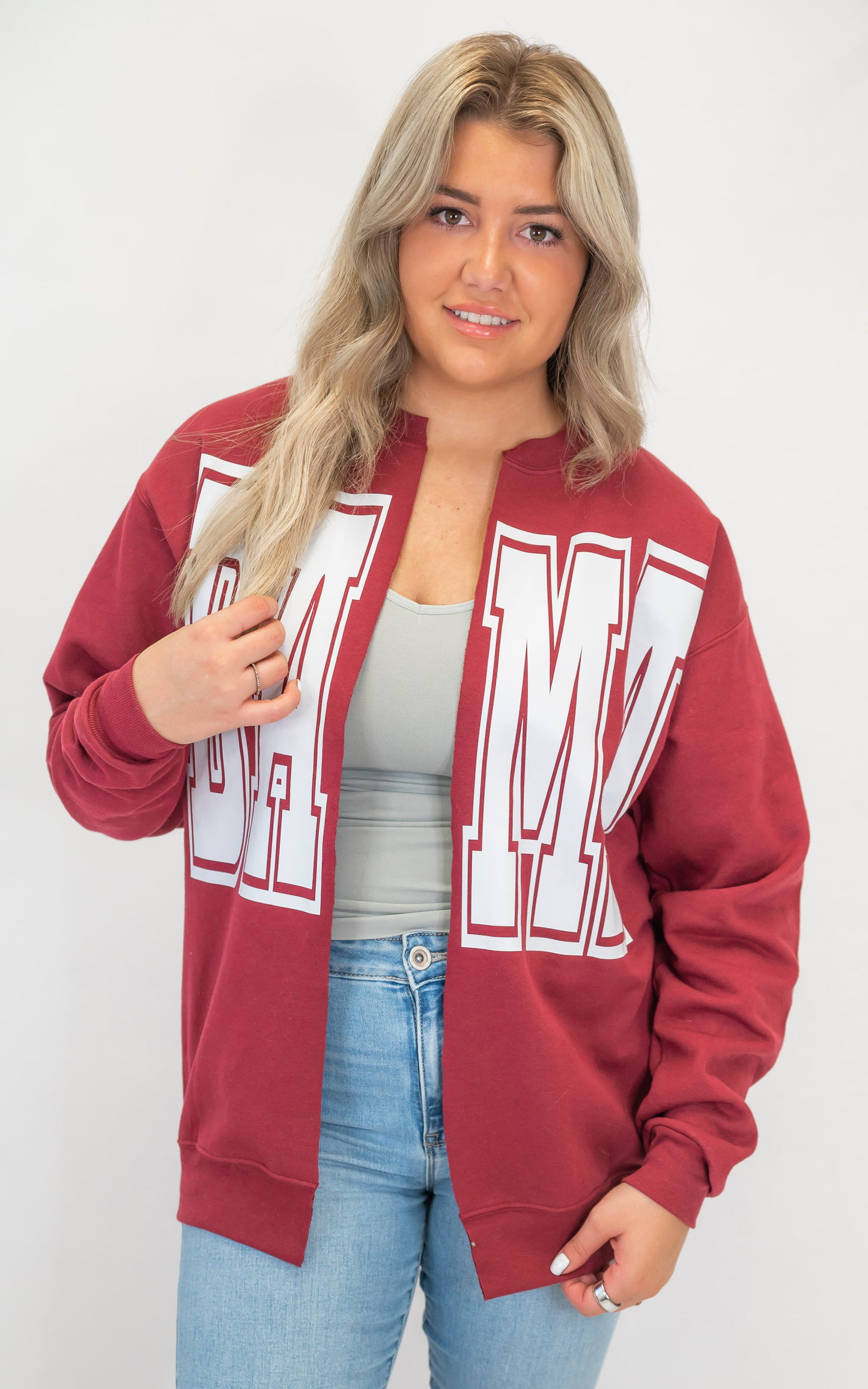 BAMA State Custom Sweatshirt Cardigan