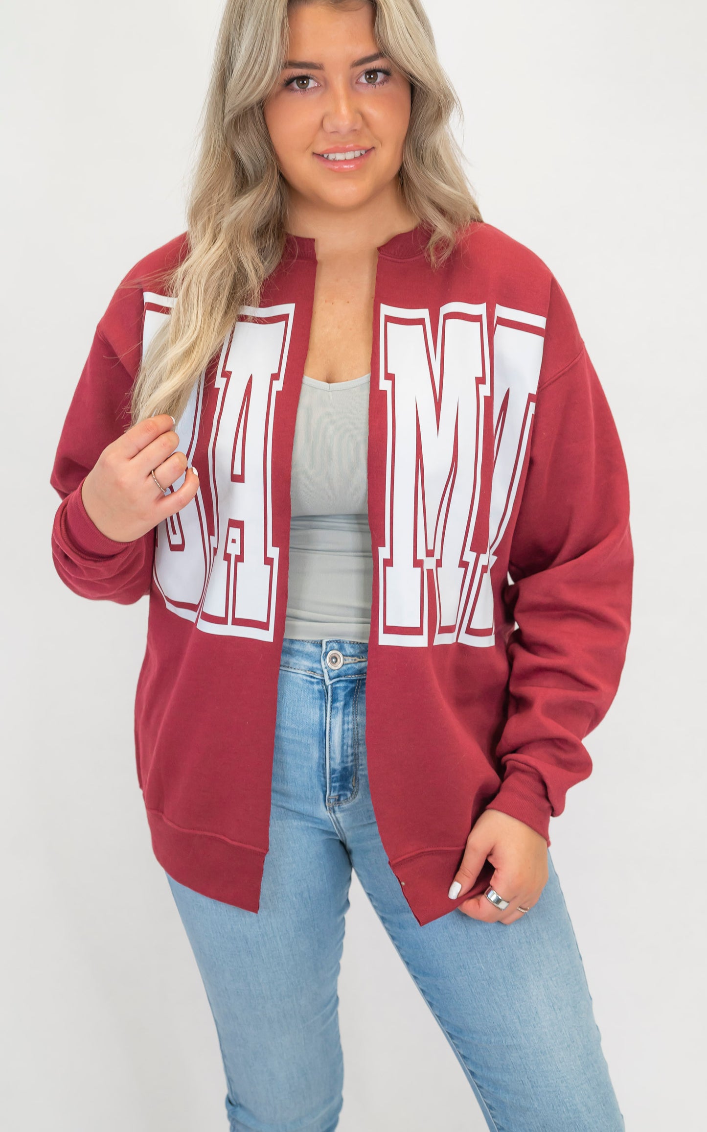 BAMA State Custom Sweatshirt Cardigan