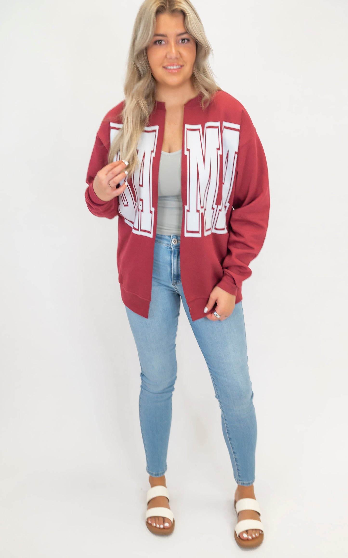 BAMA State Custom Sweatshirt Cardigan