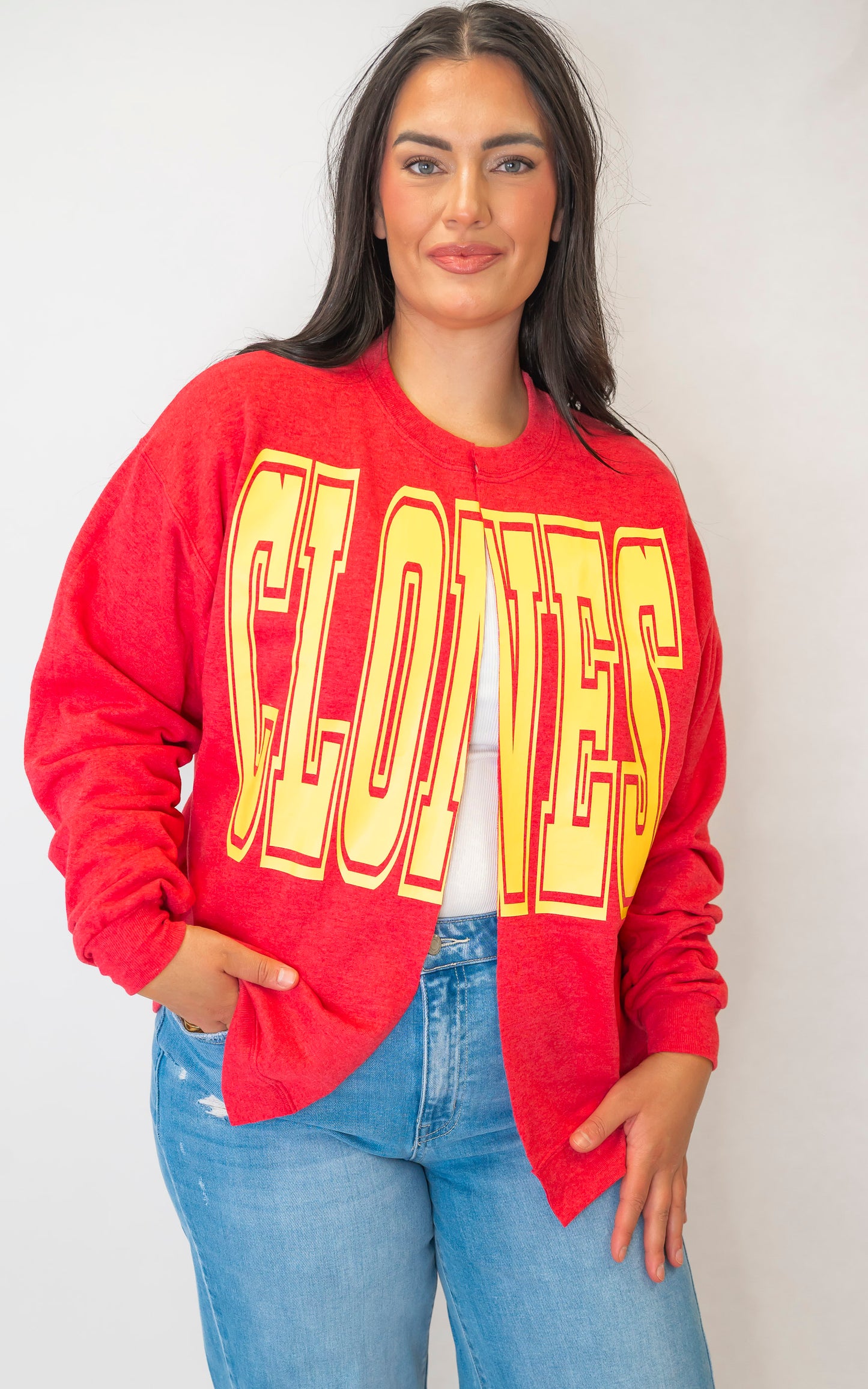 CYCLONES State Custom Sweatshirt Cardigan