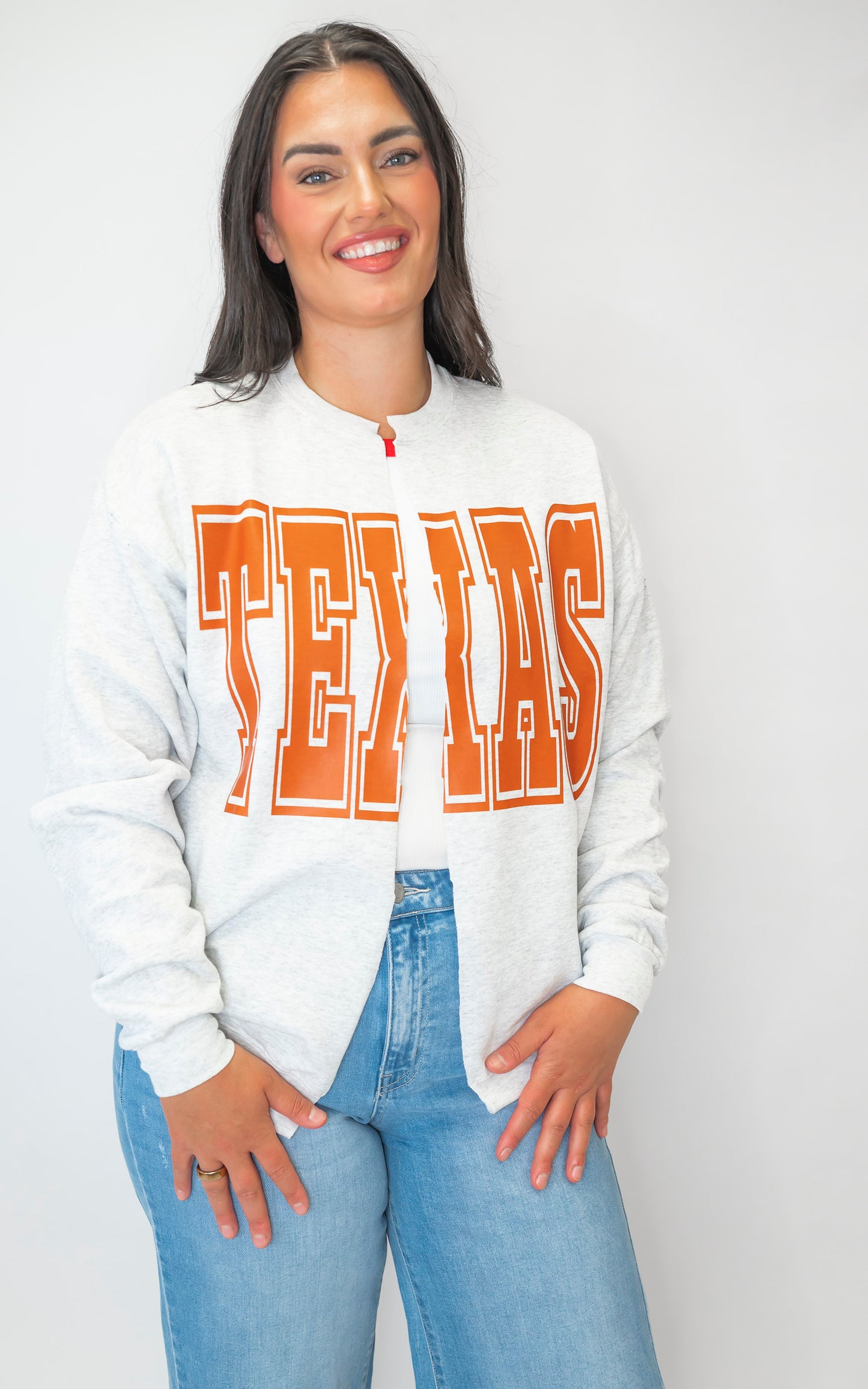 TEXAS State Custom Sweatshirt Cardigan
