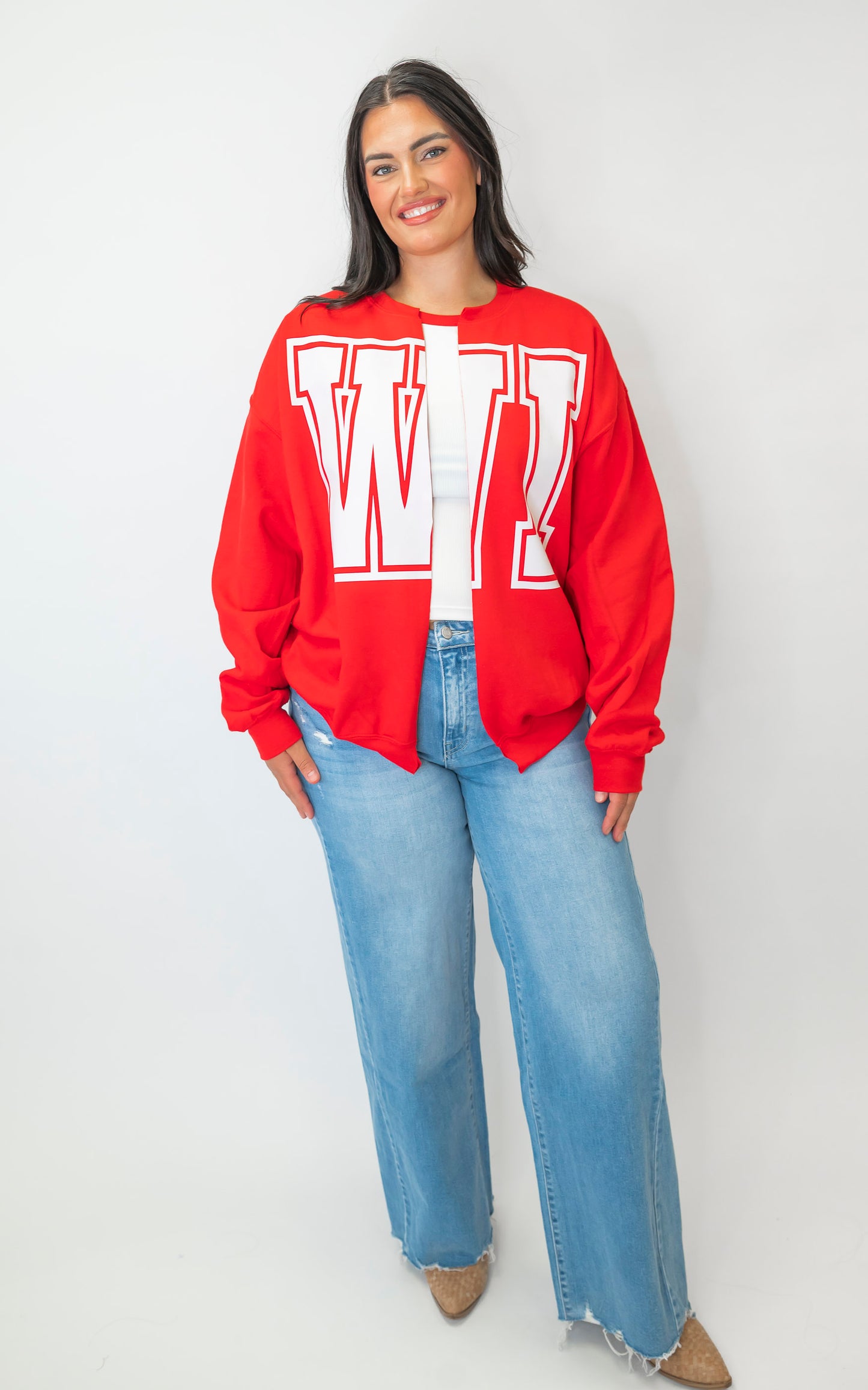 WISCONSIN State Custom Sweatshirt Cardigan