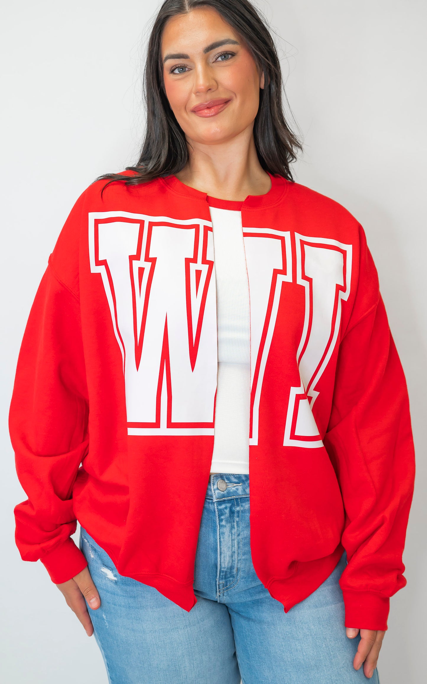 WISCONSIN State Custom Sweatshirt Cardigan