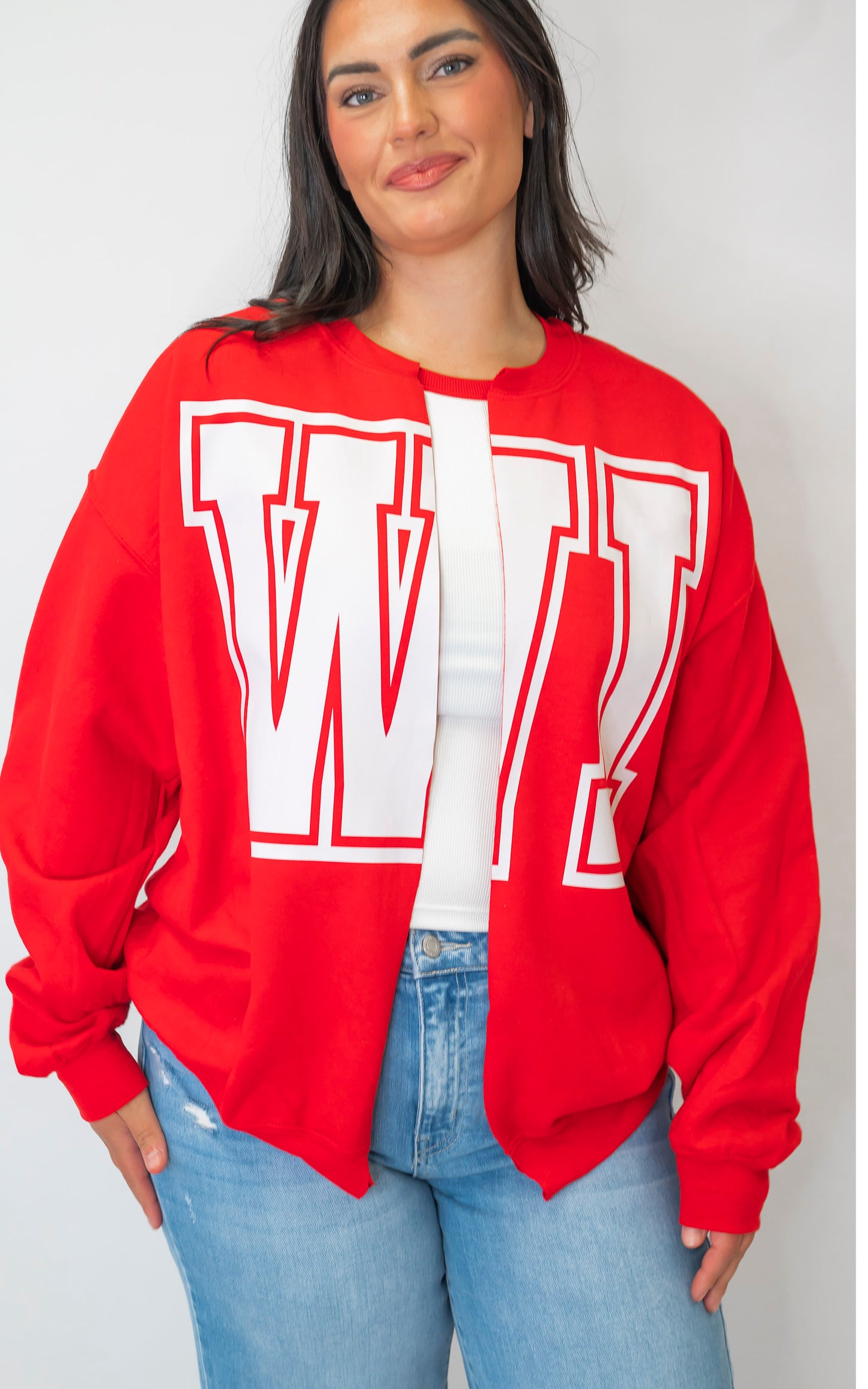 WISCONSIN State Custom Sweatshirt Cardigan