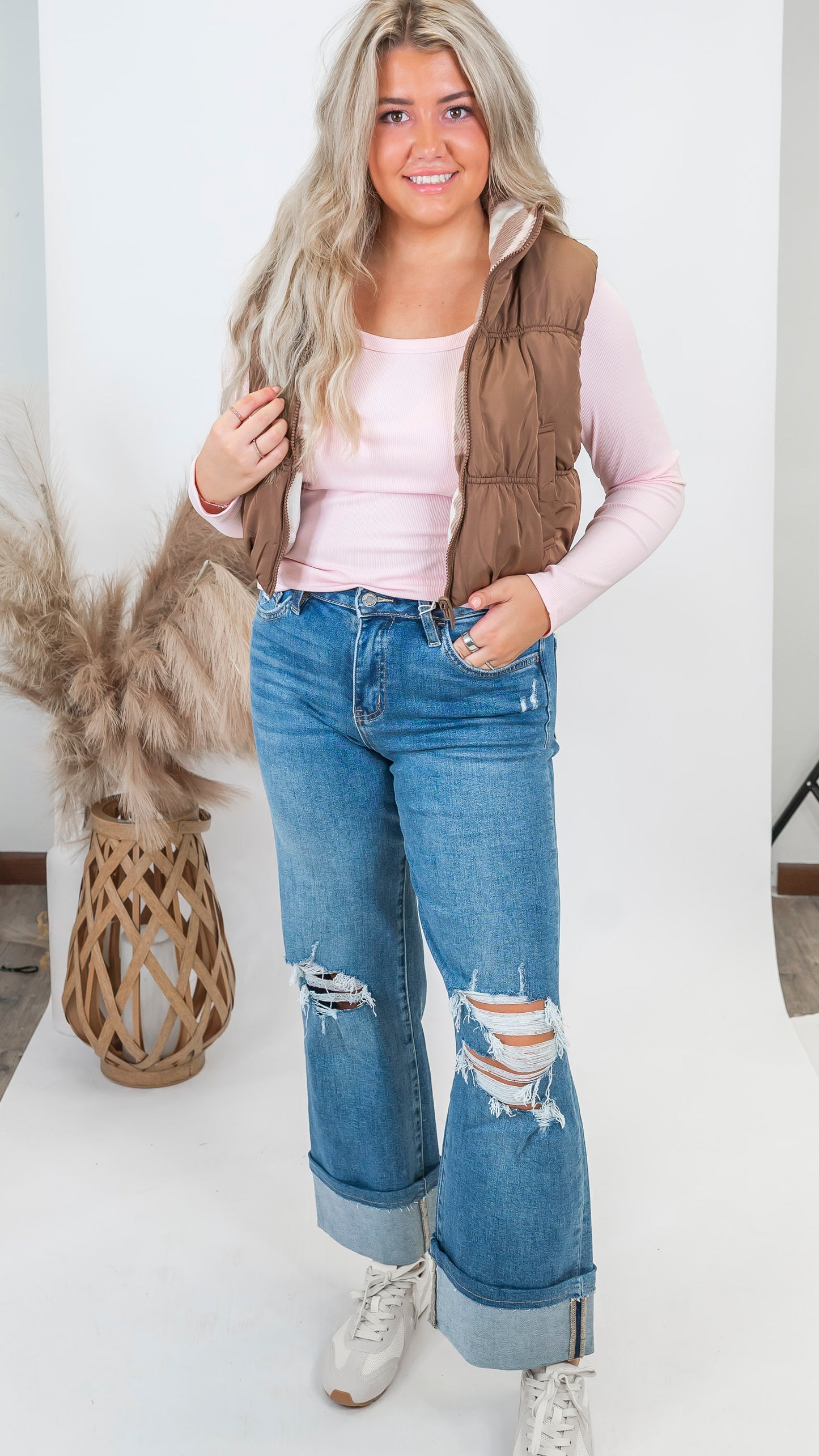 The Attendent High Rise Cuffed Crop Wide Denim Jeans | FLYING MONKEY by Vervet