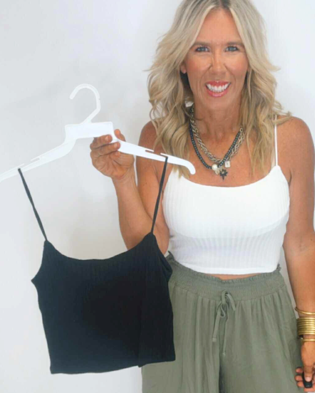 Strap Rib Tank Crop Top