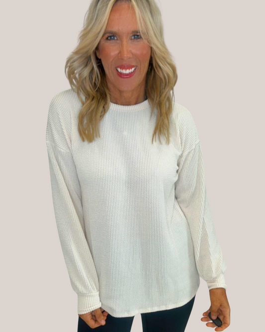 Urban Ribbed Puff Sleeve Top
