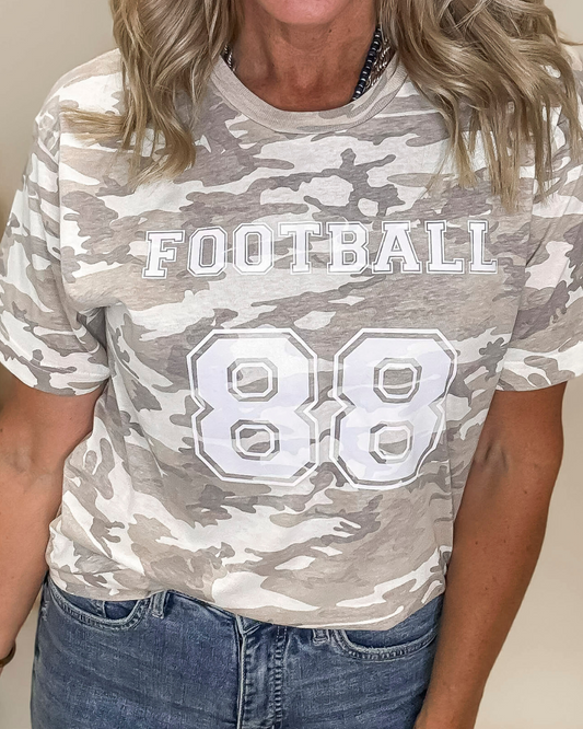Football 88 Varsity Camo Graphic T-shirt (2 COLORS)
