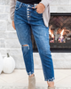 Super High Rise Button Fly Mom Denim Jeans - Mica*