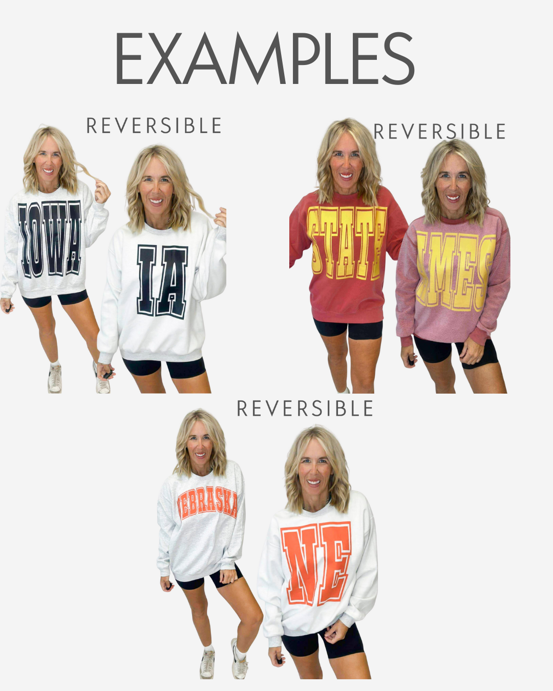 CUSTOM REVERSIBLE SWEATSHIRT (FOLLOW THE INSTRUCTIONS) **