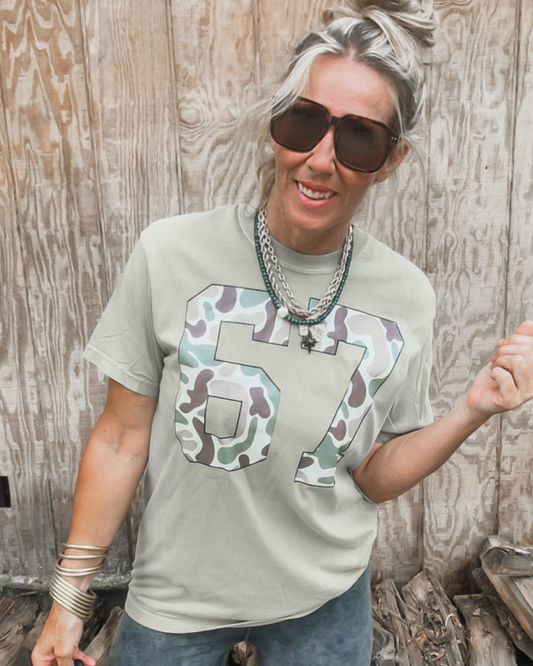 67 Camo Garment Graphic T-shirt