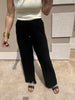 Black Breezy Babe Soft Linen Wide Leg Pants - Final Sale
