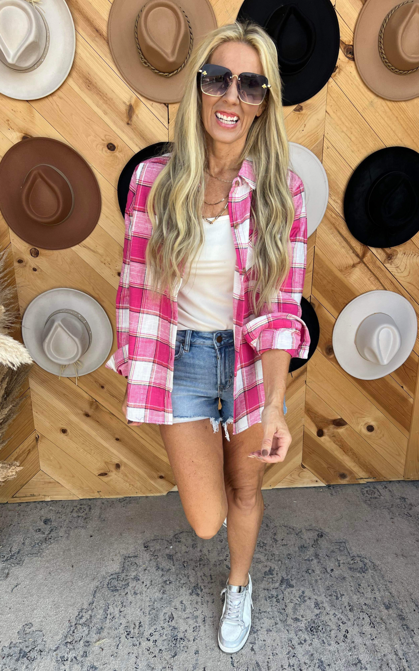 Summer Harvest Lightweight Plaid Flannel - Fuchsia
