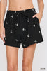 Palm Tree Embroidered Pull On Shorts | UMGEE - Final Sale