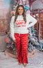 holiday pajama pant bottoms