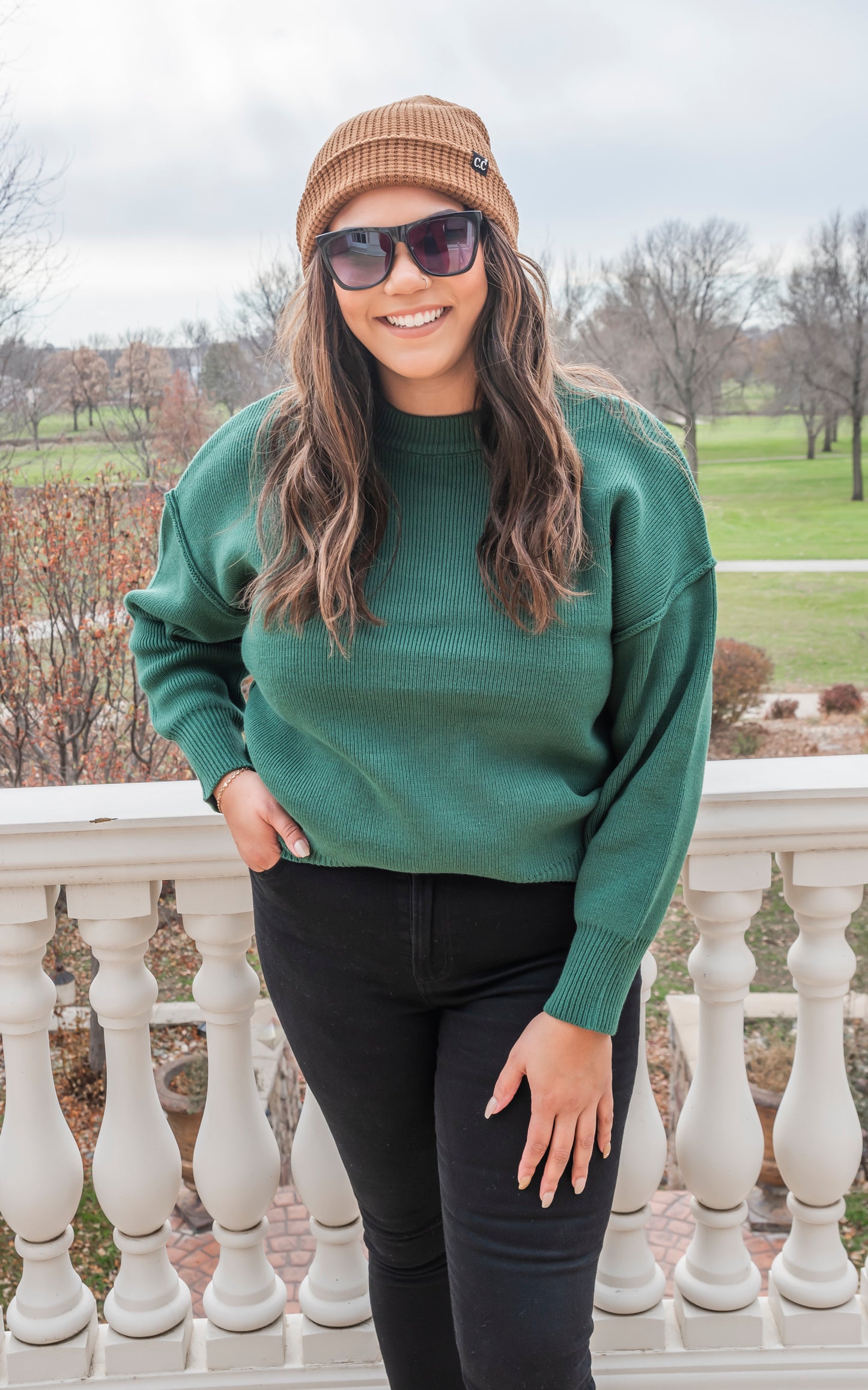 HUNTER GREEN SWEATER