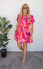 Secret Garden Floral Print Smocked Short Dress - Final Sale