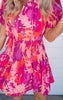Secret Garden Floral Print Smocked Short Dress - Final Sale
