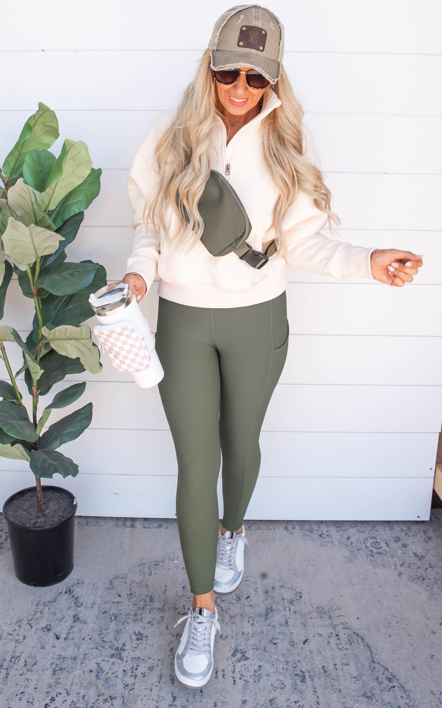 The Ava 1/2 Zip Mock Neck Sweatshirt - Final Sale