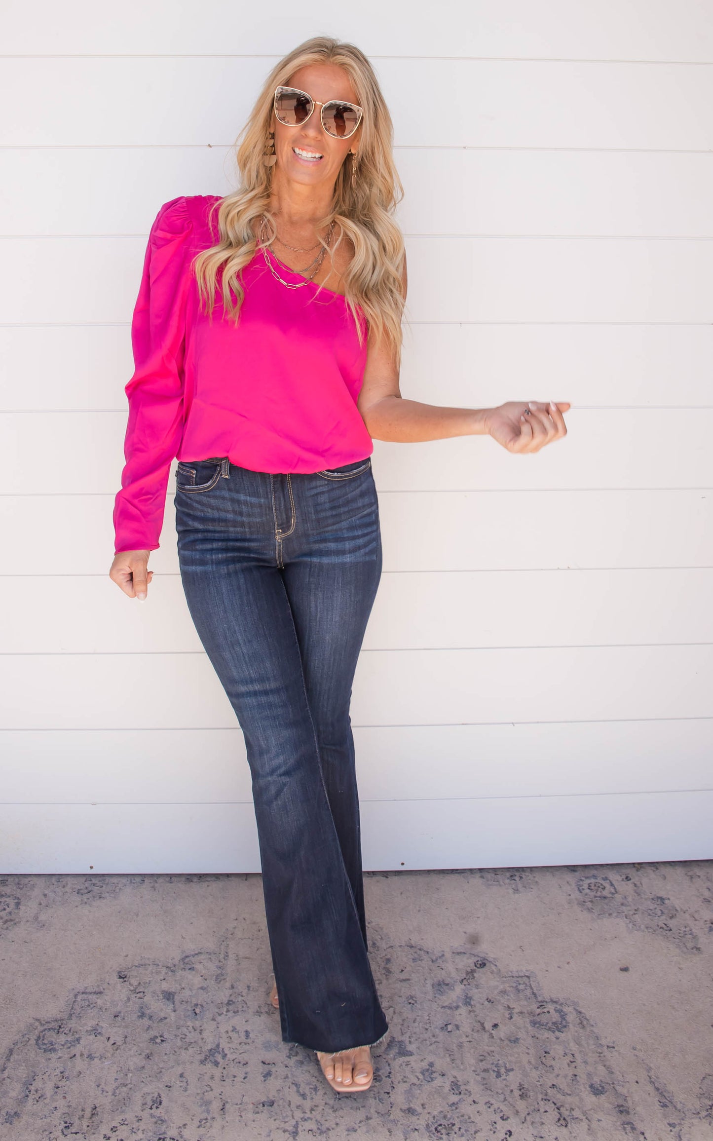 one shoulder sleeve bodysuit