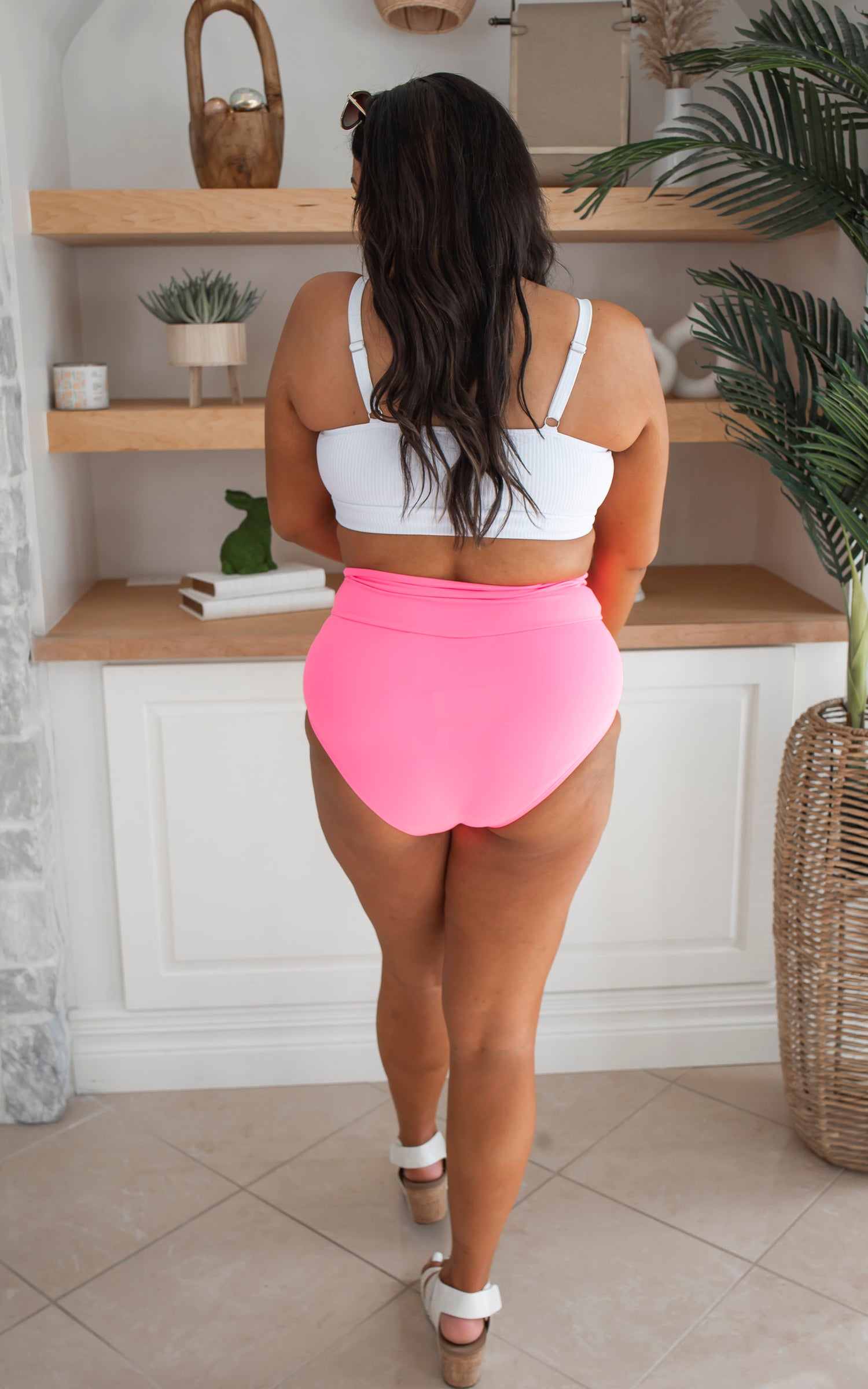 Vacationer Ultra High V-Cut Swim Bottoms | Pretty in Pink