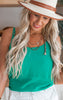 Woven Crinkle Double Spaghetti Strap V-Neck Cami Top - Final Sale**