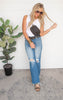 high rise denim