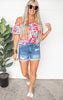 rling Red Off the Shoulder Floral Blouse Top